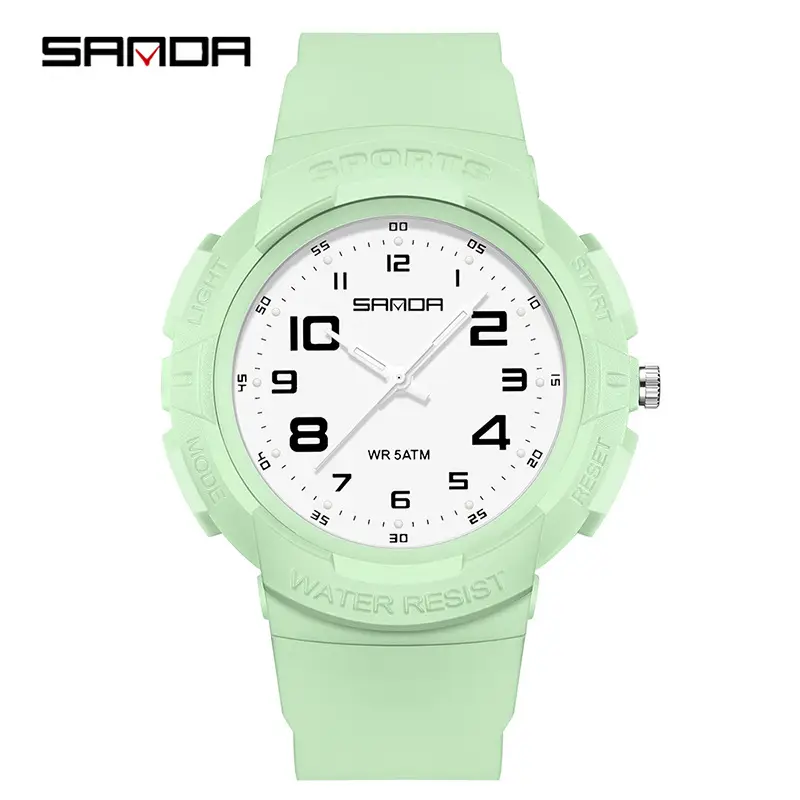 Sanda Men's Sports Water Resistant Black Quartz Watch