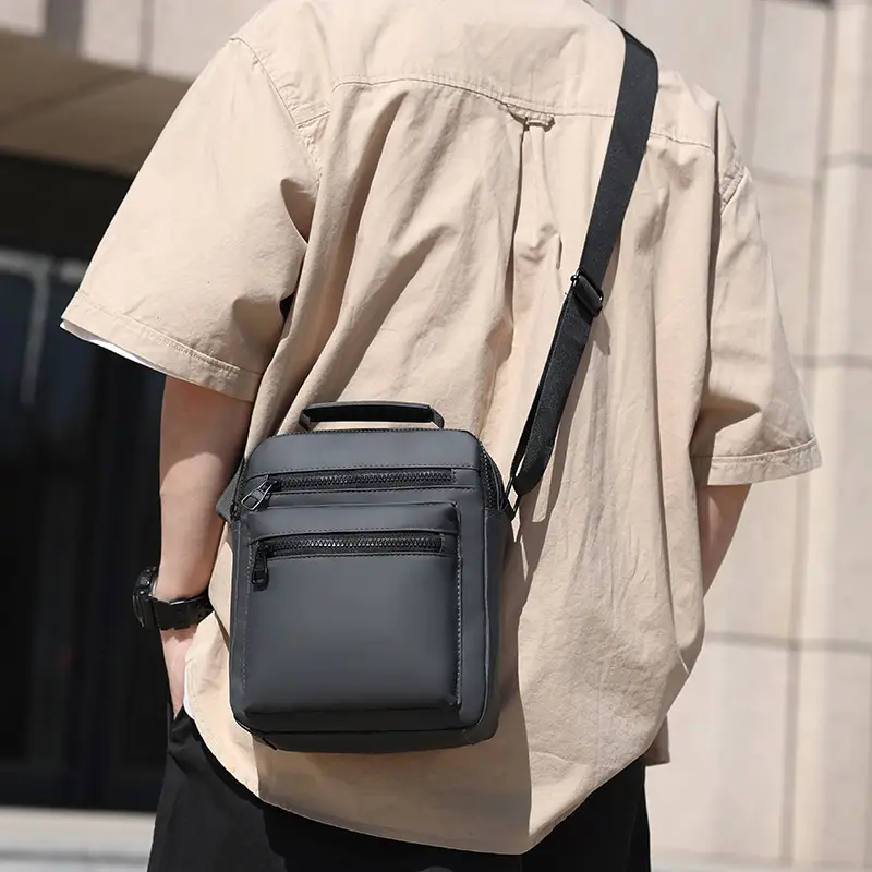 New Men's Korean Style Crossbody Bag Green Nylon