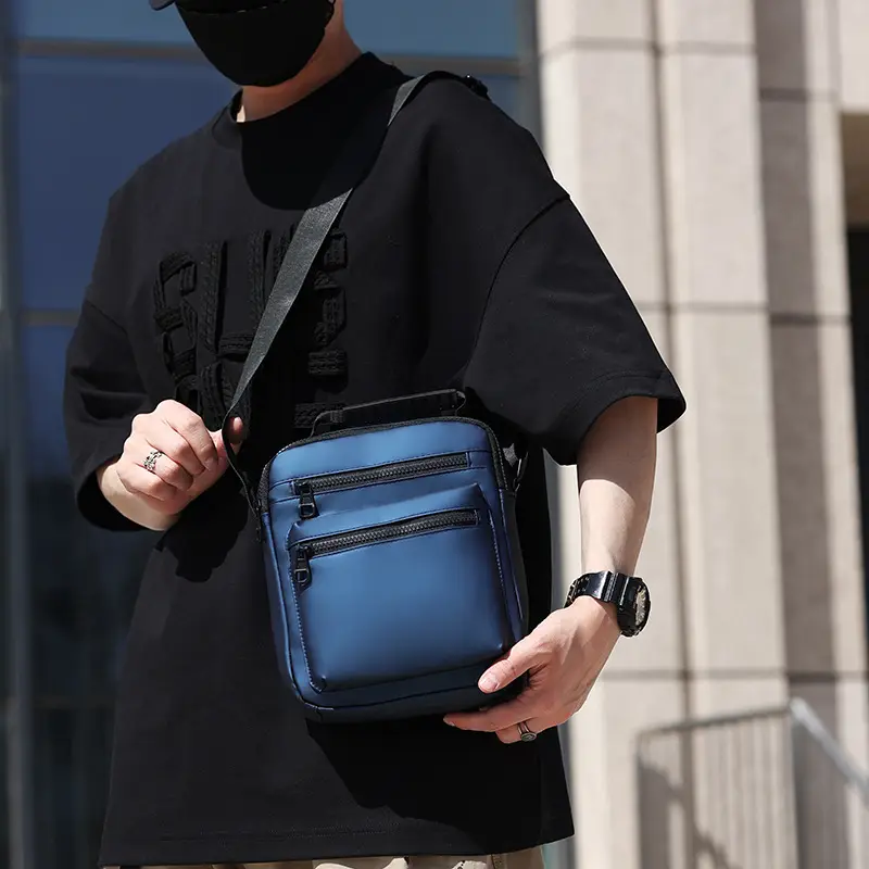 New Men's Korean Style Crossbody Bag Green Nylon