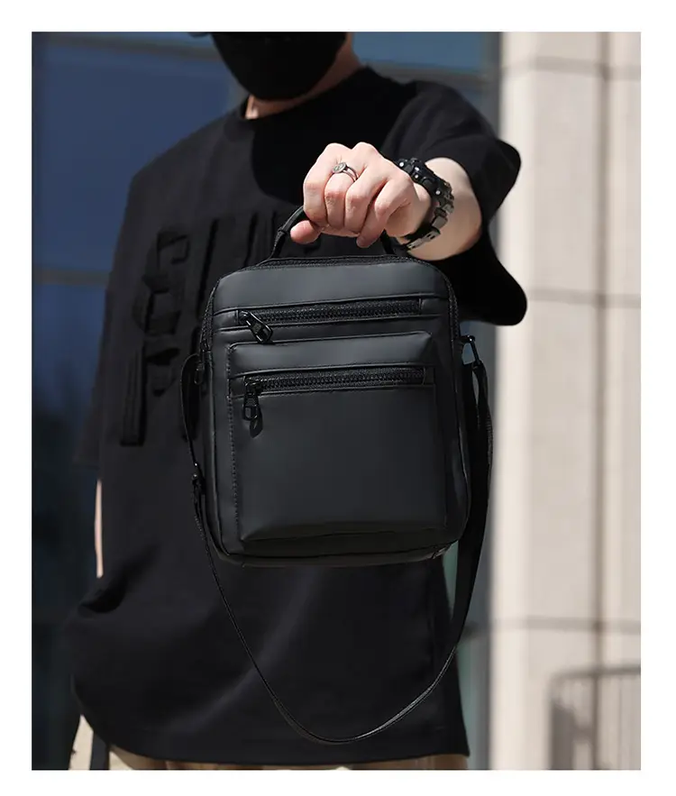 New Men's Korean Style Crossbody Bag Green Nylon — feature 15