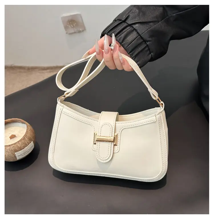White Textured Crossbody Bag for Women 2025 Spring — feature 10