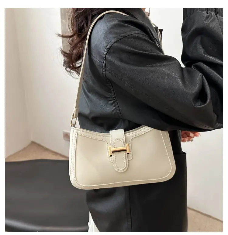 White Textured Crossbody Bag for Women 2025 Spring — feature 7