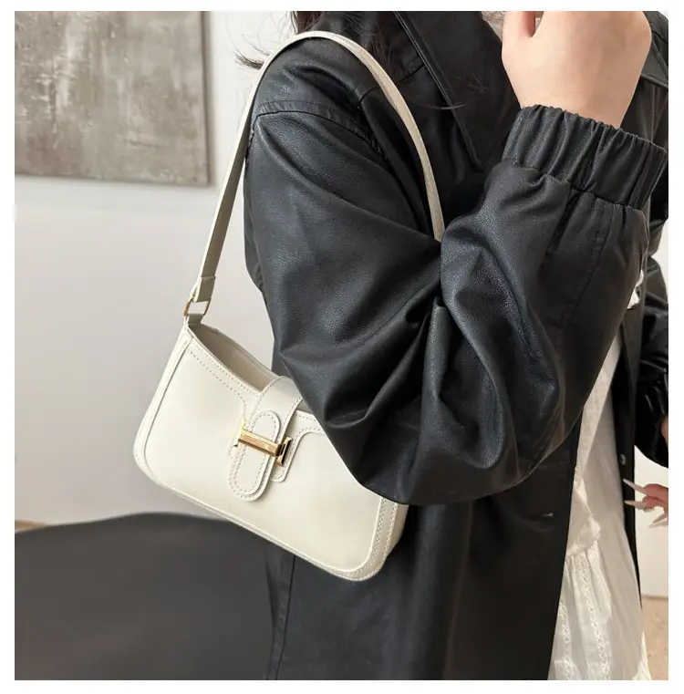 White Textured Crossbody Bag for Women 2025 Spring — feature 8