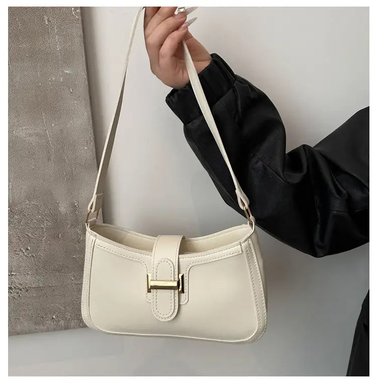 White Textured Crossbody Bag for Women 2025 Spring — feature 9