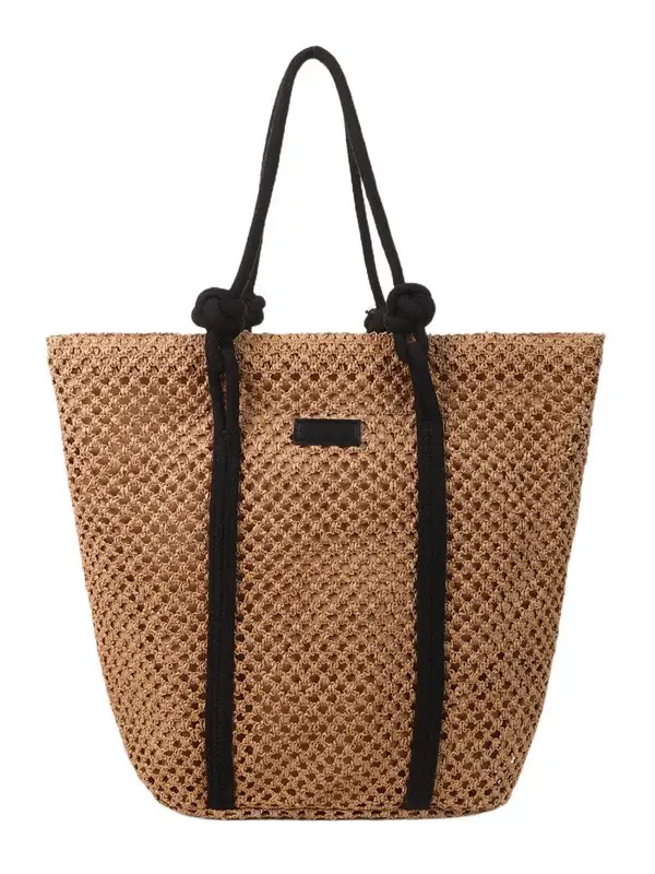 Large Capacity Woven Straw Beach Bag for Women - Image 7