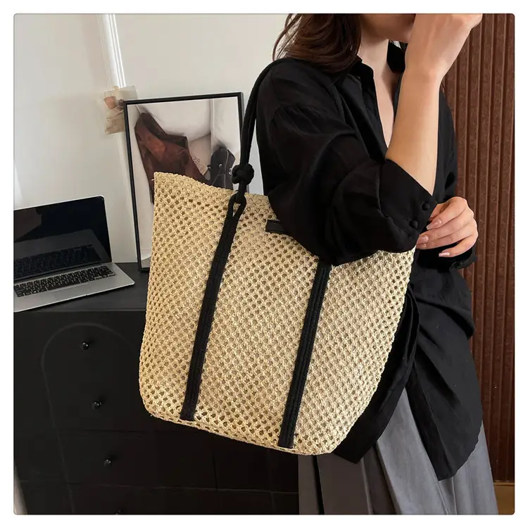 Large Capacity Woven Straw Beach Bag for Women — feature 12