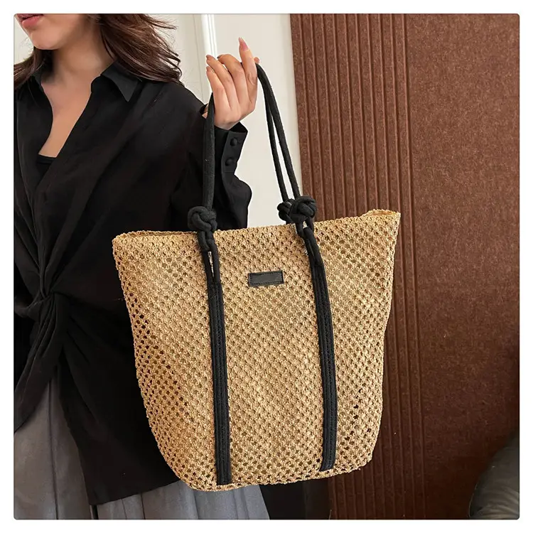 Large Capacity Woven Straw Beach Bag for Women — feature 16