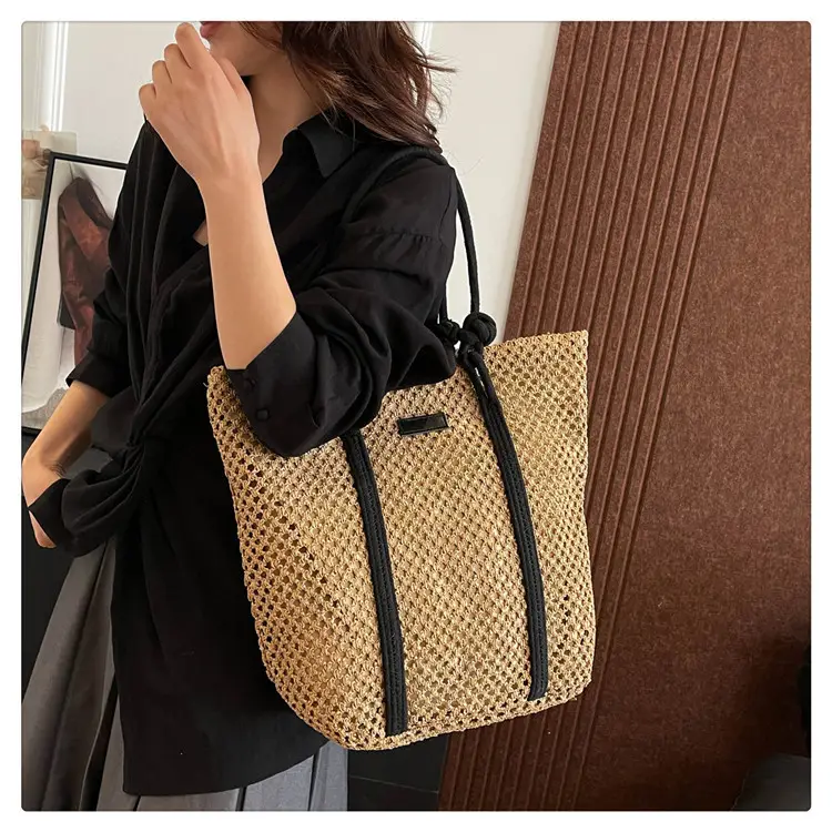 Large Capacity Woven Straw Beach Bag for Women — feature 17