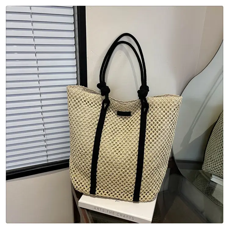 Large Capacity Woven Straw Beach Bag for Women — feature 21