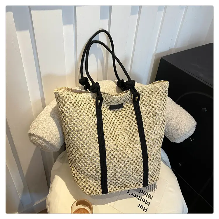 Large Capacity Woven Straw Beach Bag for Women — feature 22