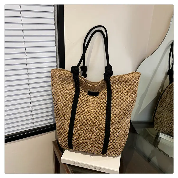 Large Capacity Woven Straw Beach Bag for Women — feature 24