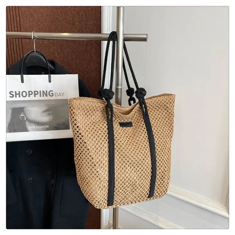 Large Capacity Woven Straw Beach Bag for Women — feature 26