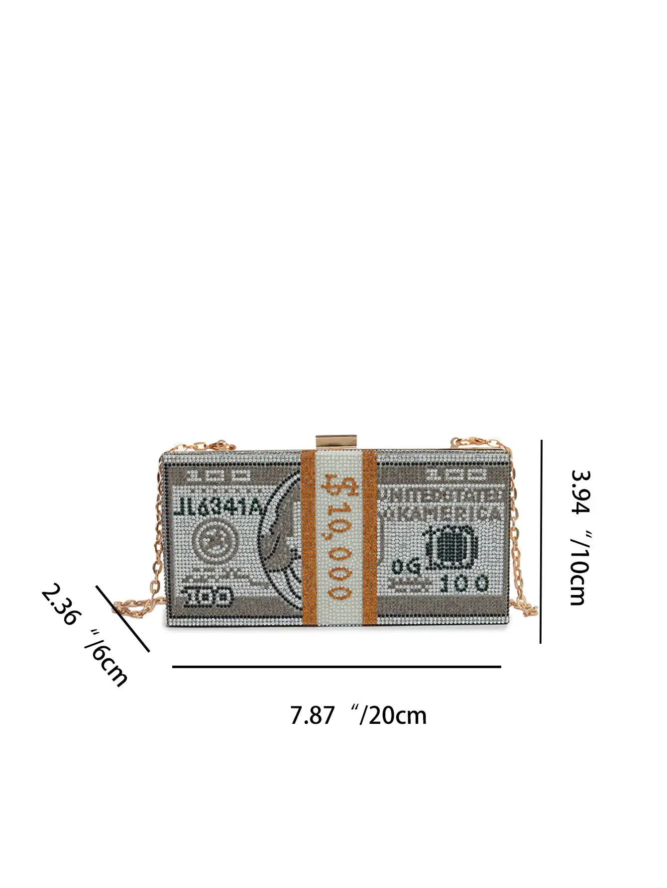 Trendy Diamond Encrusted Square Box Bag for Women — feature 1