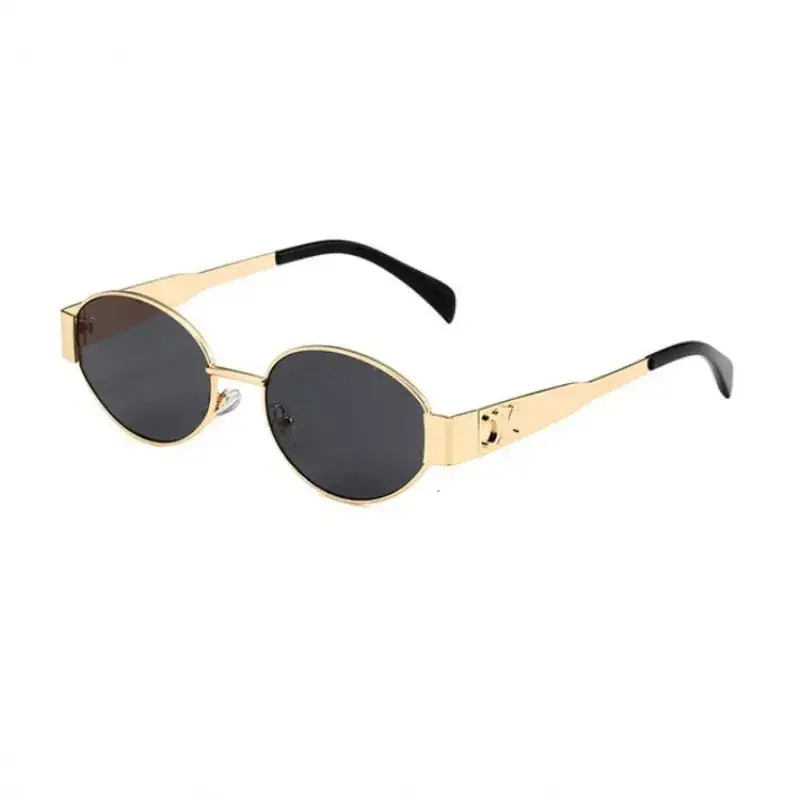4S235 Gold Round Sunglasses for Men Women 2024 - Image 8