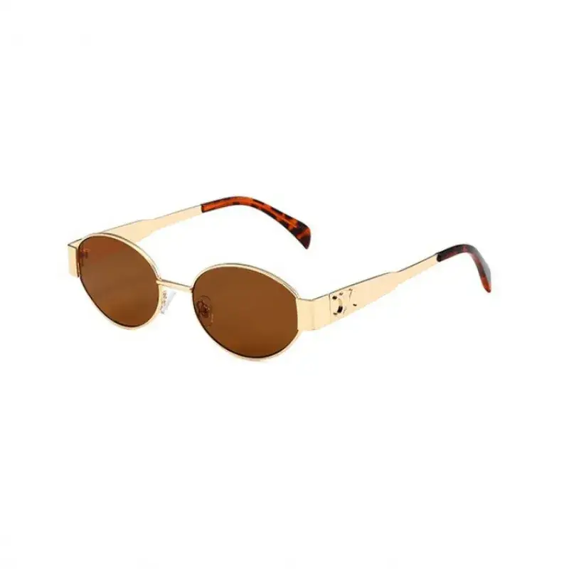 4S235 Gold Round Sunglasses for Men Women 2024 - Image 9
