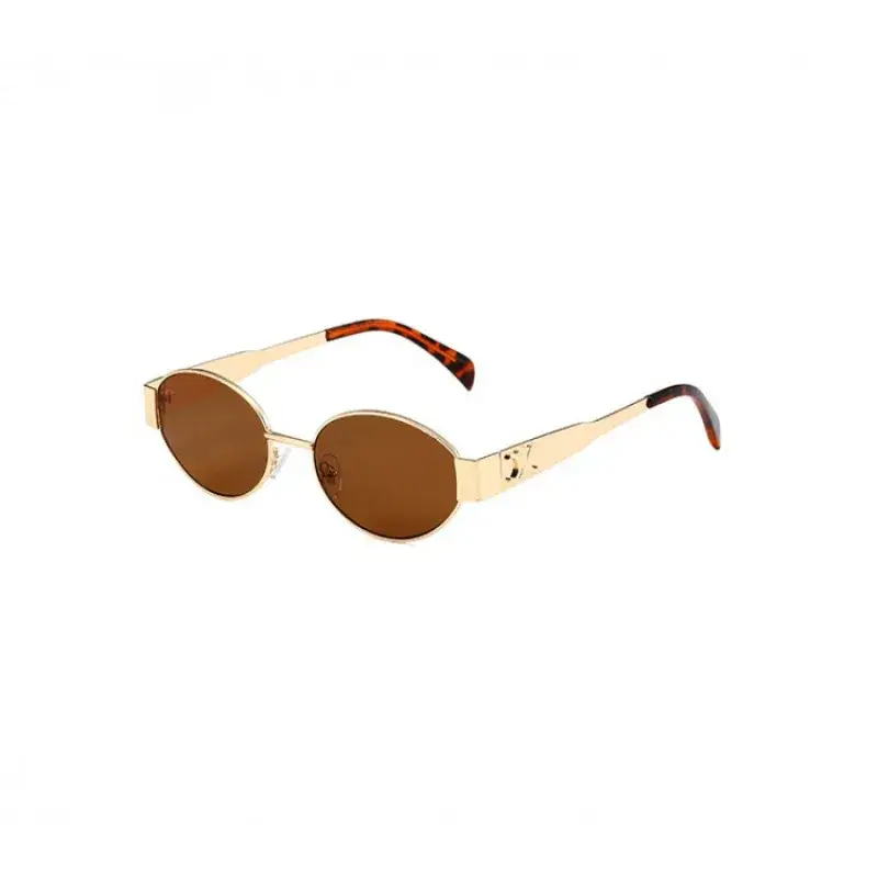 4S235 Gold Round Sunglasses for Men Women 2024 - Image 3