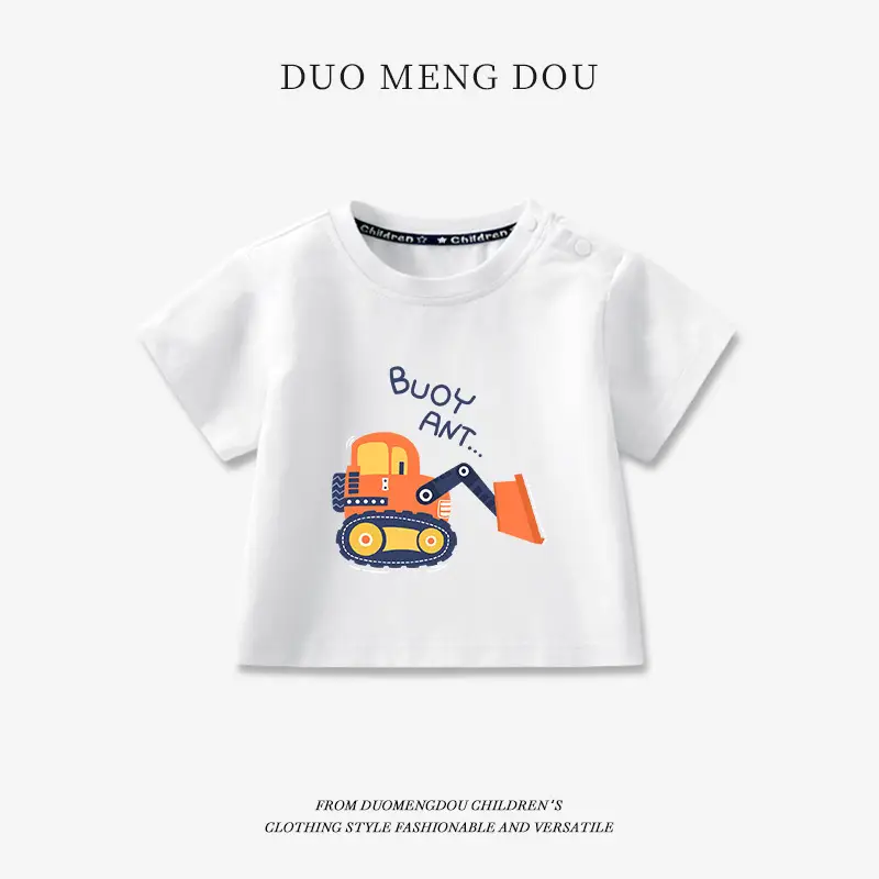 Boys T-shirt Kids Dinosaur Print Cotton Summer - Image 2