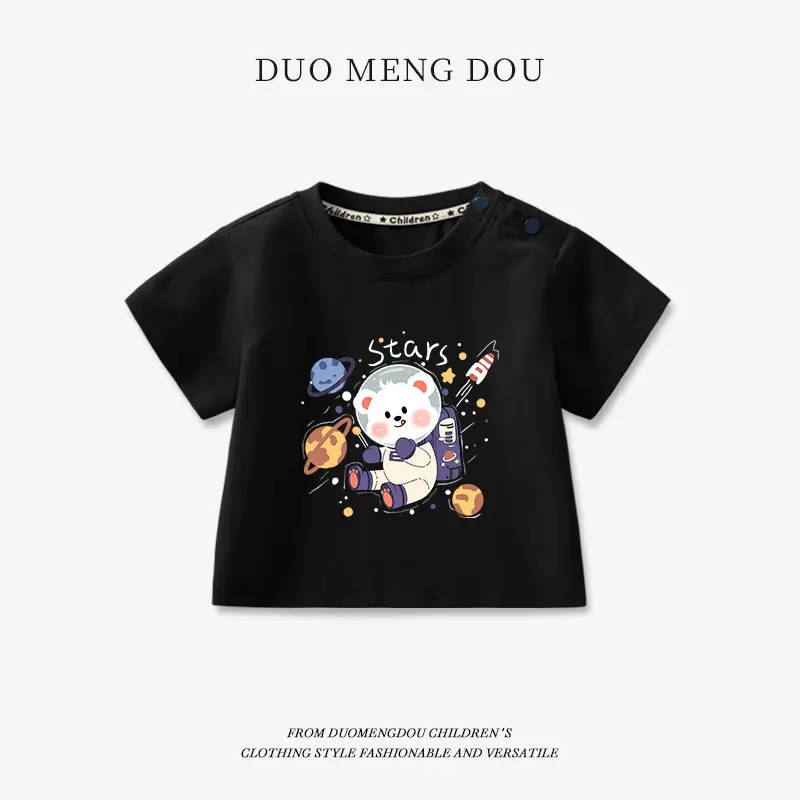 Boys T-shirt Kids Dinosaur Print Cotton Summer - Image 3