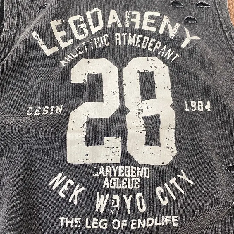 Old Black Cotton Sleeveless Baby Vest for Boys — feature 8