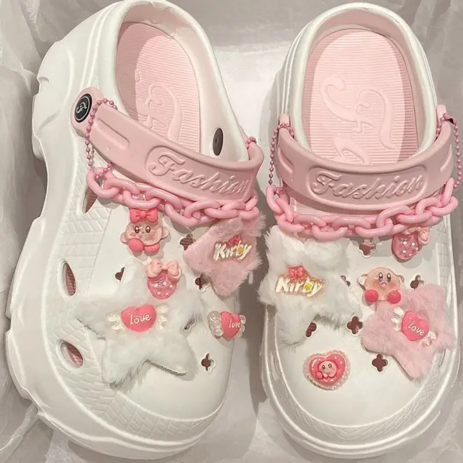 Summer 2025 New Cartoon Cute Cave Shoes Women's Beach Non-Slip Non-Stinky EVA Thick Bottom Toe Sandals - Image 5