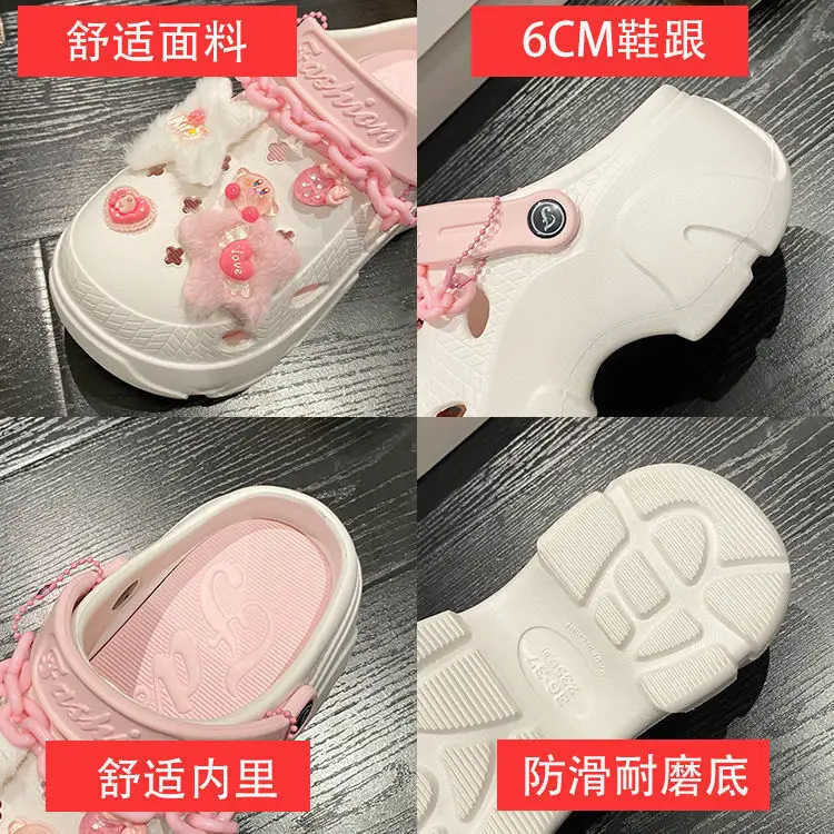 Summer 2025 New Cartoon Cute Cave Shoes Women's Beach Non-Slip Non-Stinky EVA Thick Bottom Toe Sandals — feature 12