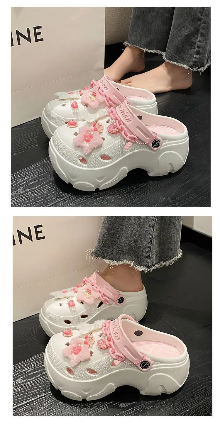 Summer 2025 New Cartoon Cute Cave Shoes Women's Beach Non-Slip Non-Stinky EVA Thick Bottom Toe Sandals — feature 14