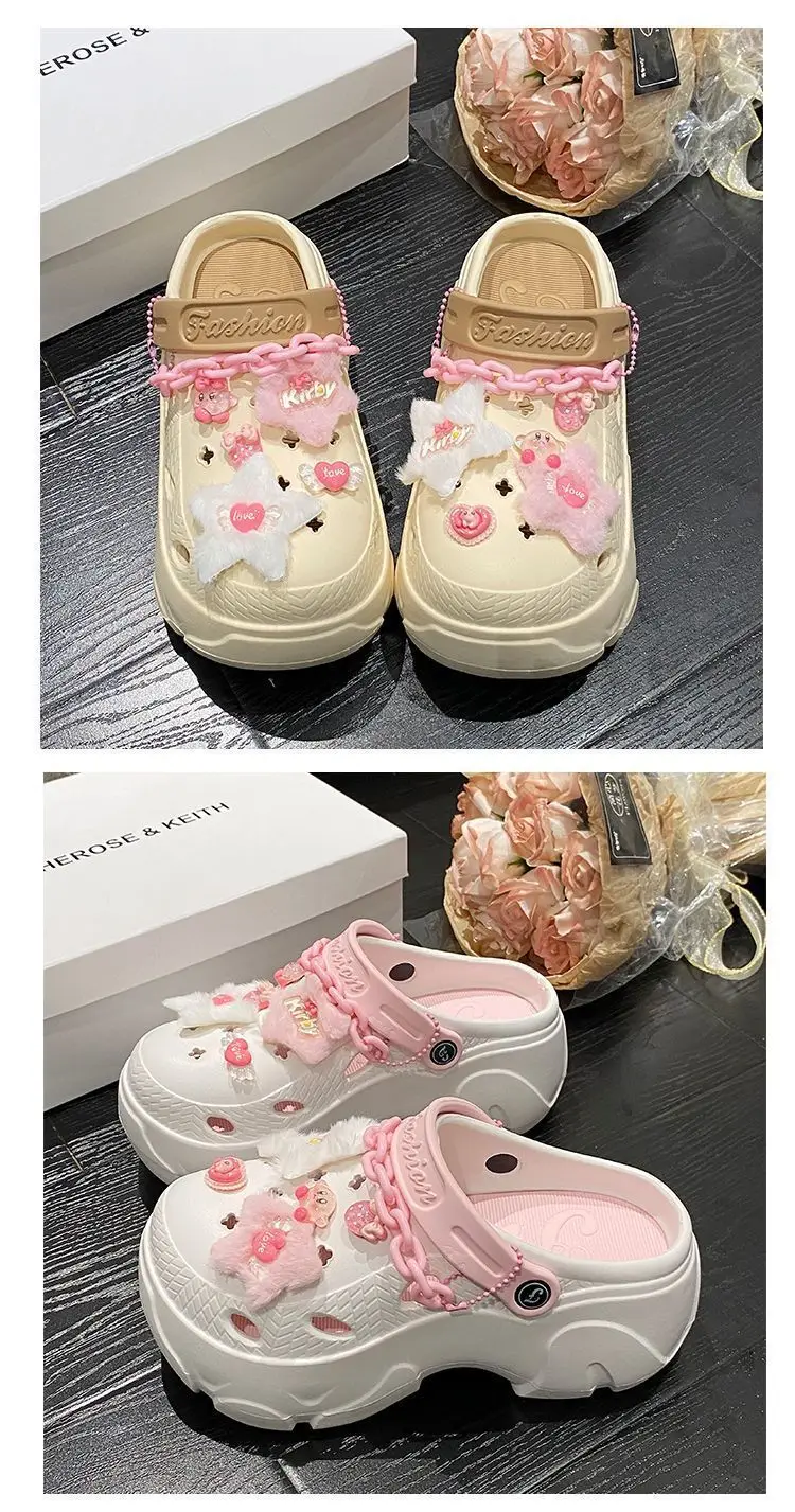 Summer 2025 New Cartoon Cute Cave Shoes Women's Beach Non-Slip Non-Stinky EVA Thick Bottom Toe Sandals — feature 23