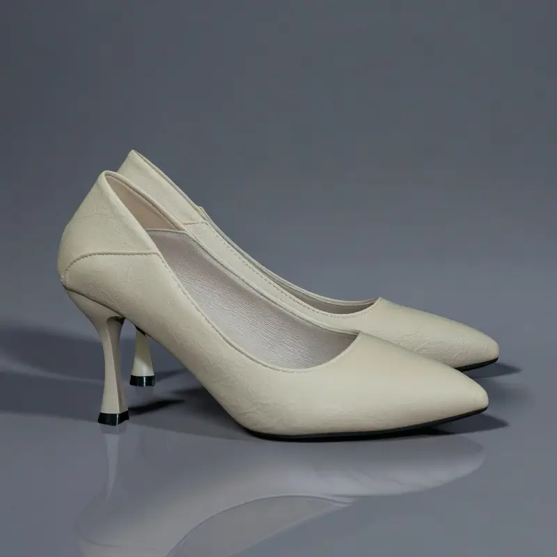 Women Pointed Toe Shallow Heel Jute Shoes Beige — feature 12