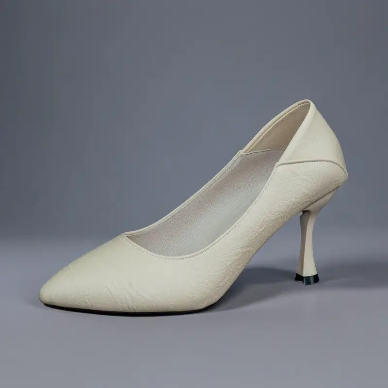 Women Pointed Toe Shallow Heel Jute Shoes Beige — feature 13