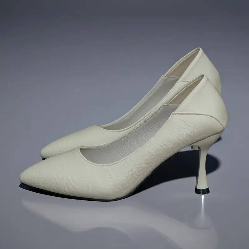 Women Pointed Toe Shallow Heel Jute Shoes Beige — feature 14