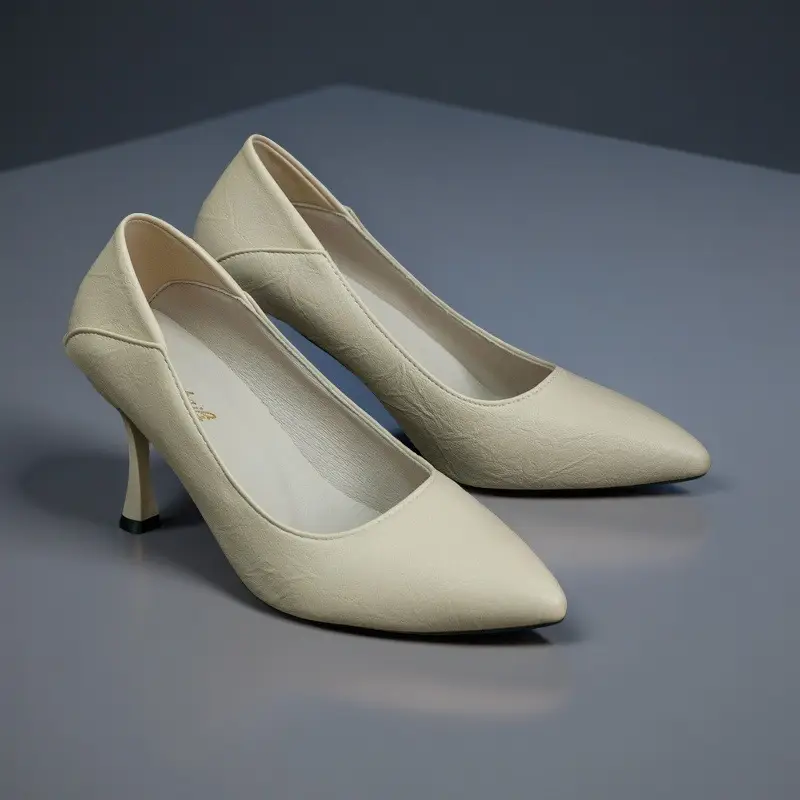 Women Pointed Toe Shallow Heel Jute Shoes Beige — feature 3