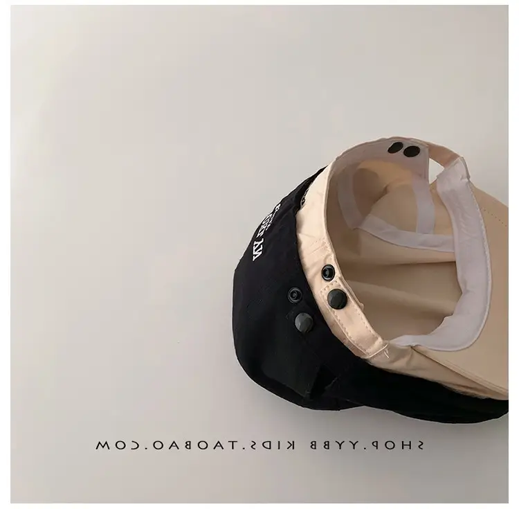 Kids Thin Duck Tongue Beret Hat Beige Black Spring Autumn — feature 8
