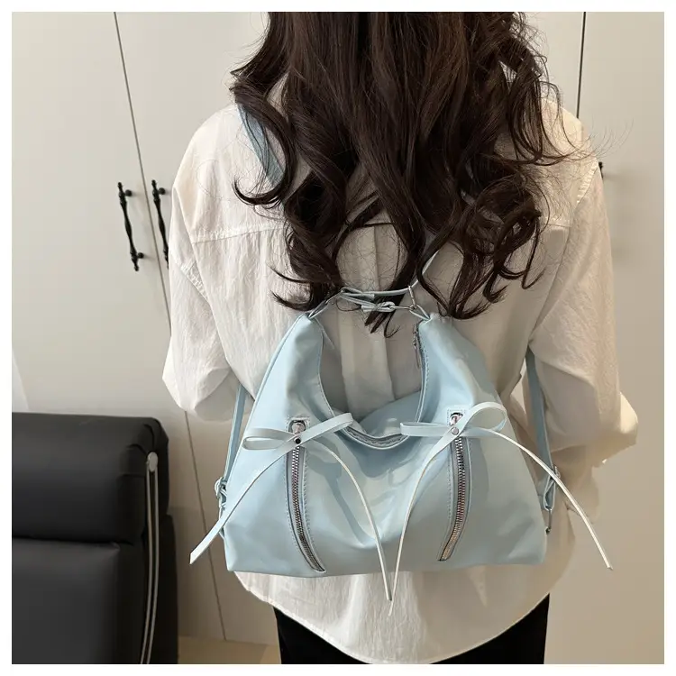 Black PU Bow Shoulder Bag Large Capacity 2025 — feature 19
