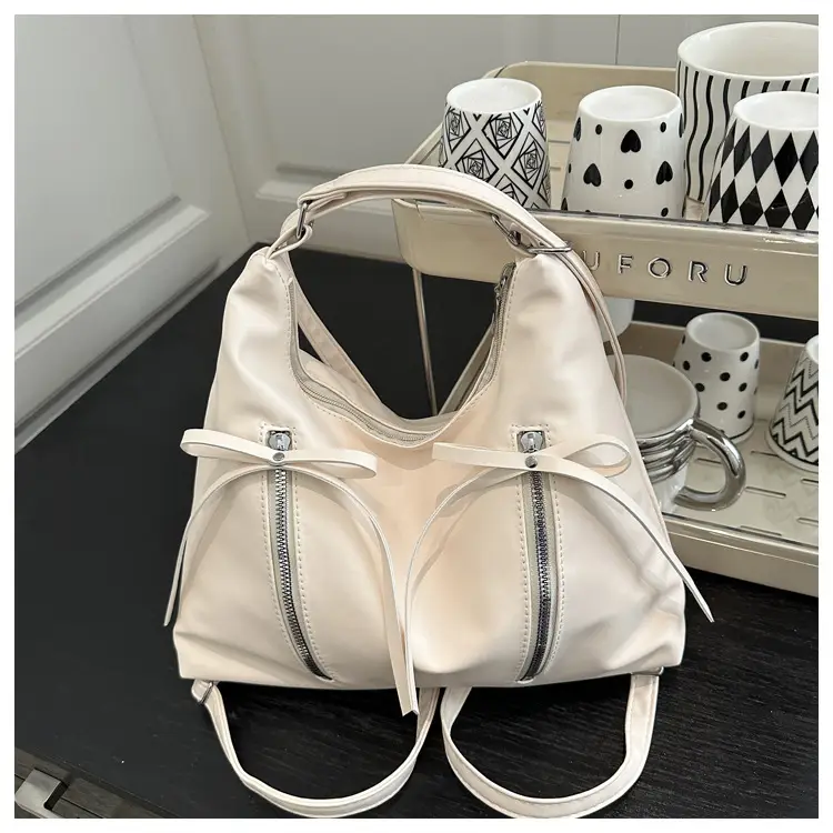 Black PU Bow Shoulder Bag Large Capacity 2025 — feature 26