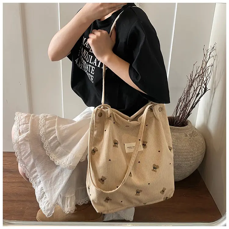 Women Crossbody Bag Pink Embroidered Large Capacity — feature 16
