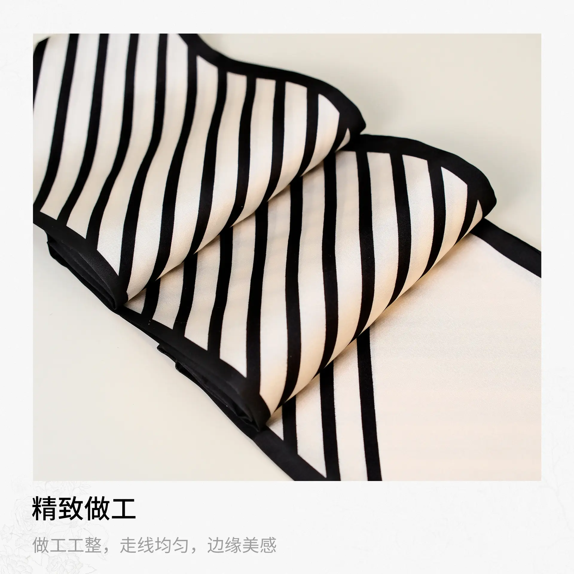 2025 Beveled Silk Scarf with Cashew Dot Design - Image 100