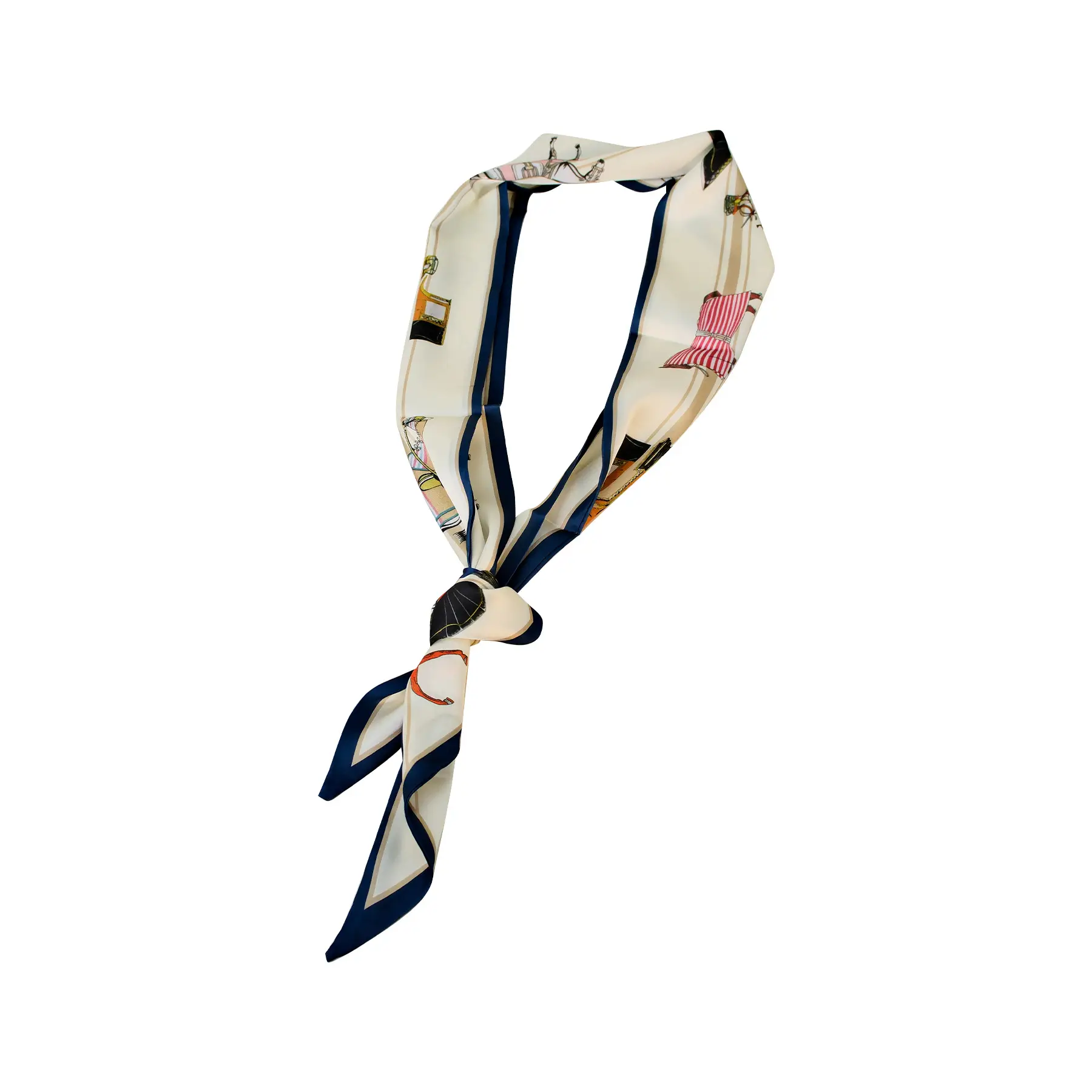 2025 Beveled Silk Scarf with Cashew Dot Design - Image 103