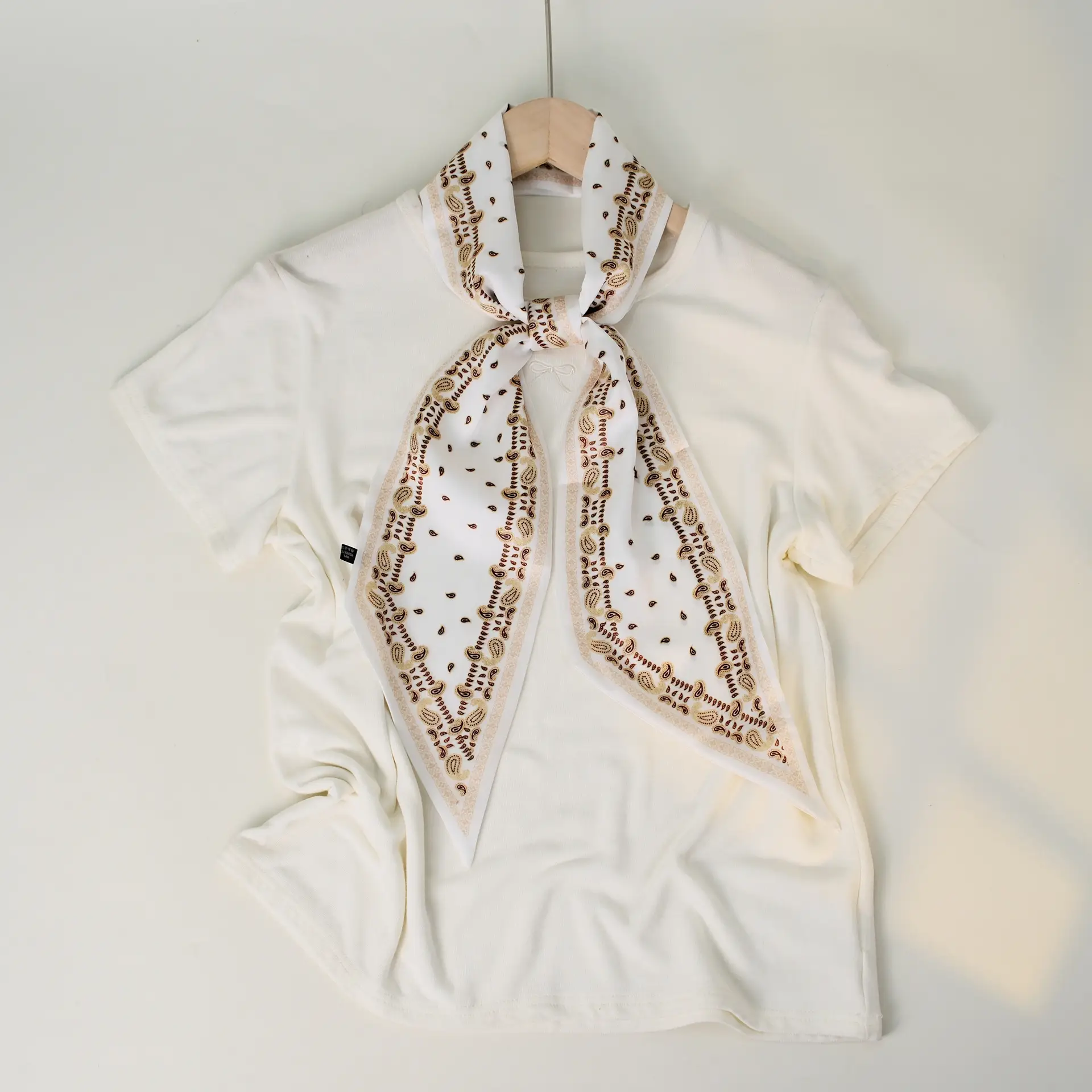 2025 Beveled Silk Scarf with Cashew Dot Design - Image 14