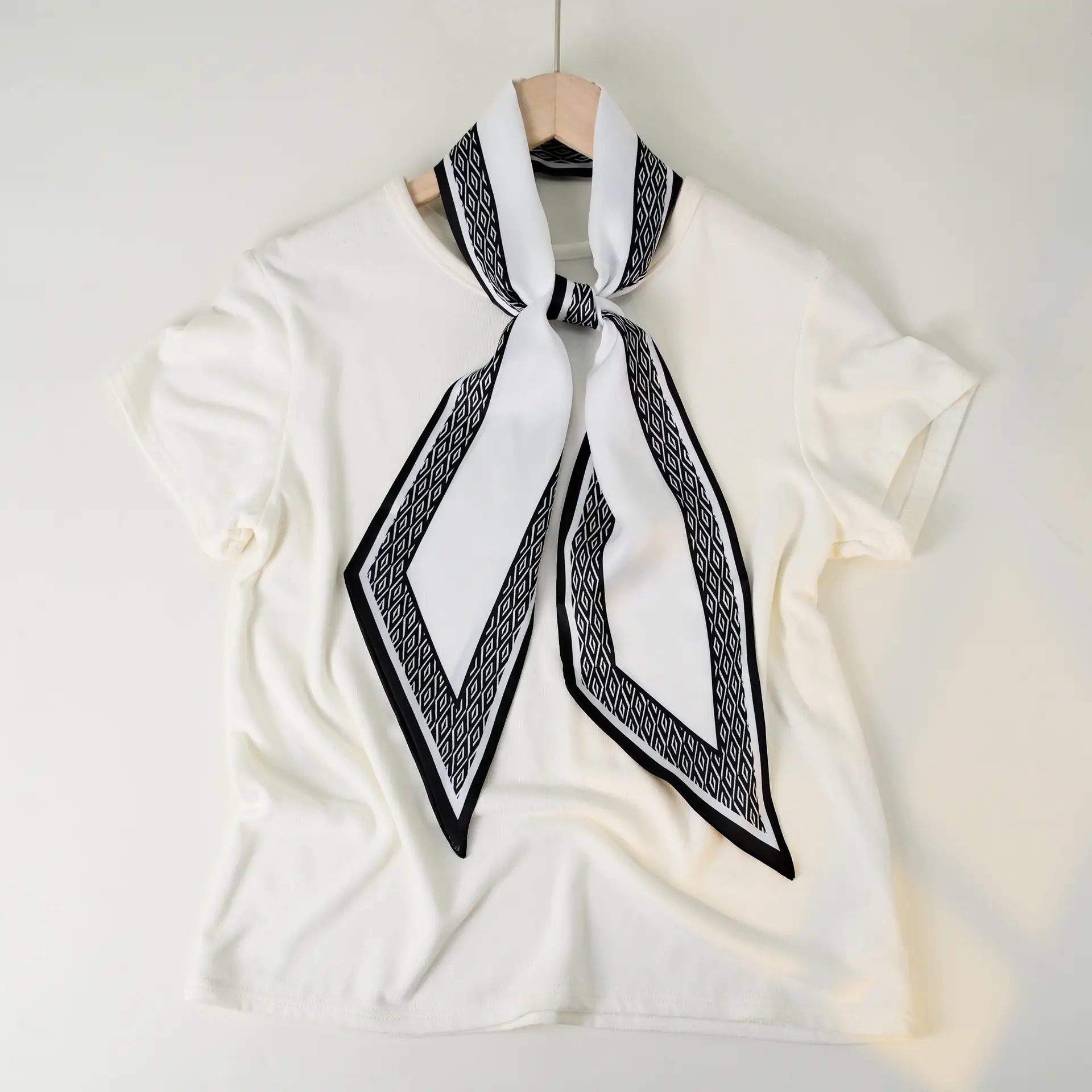 2025 Beveled Silk Scarf with Cashew Dot Design - Image 18