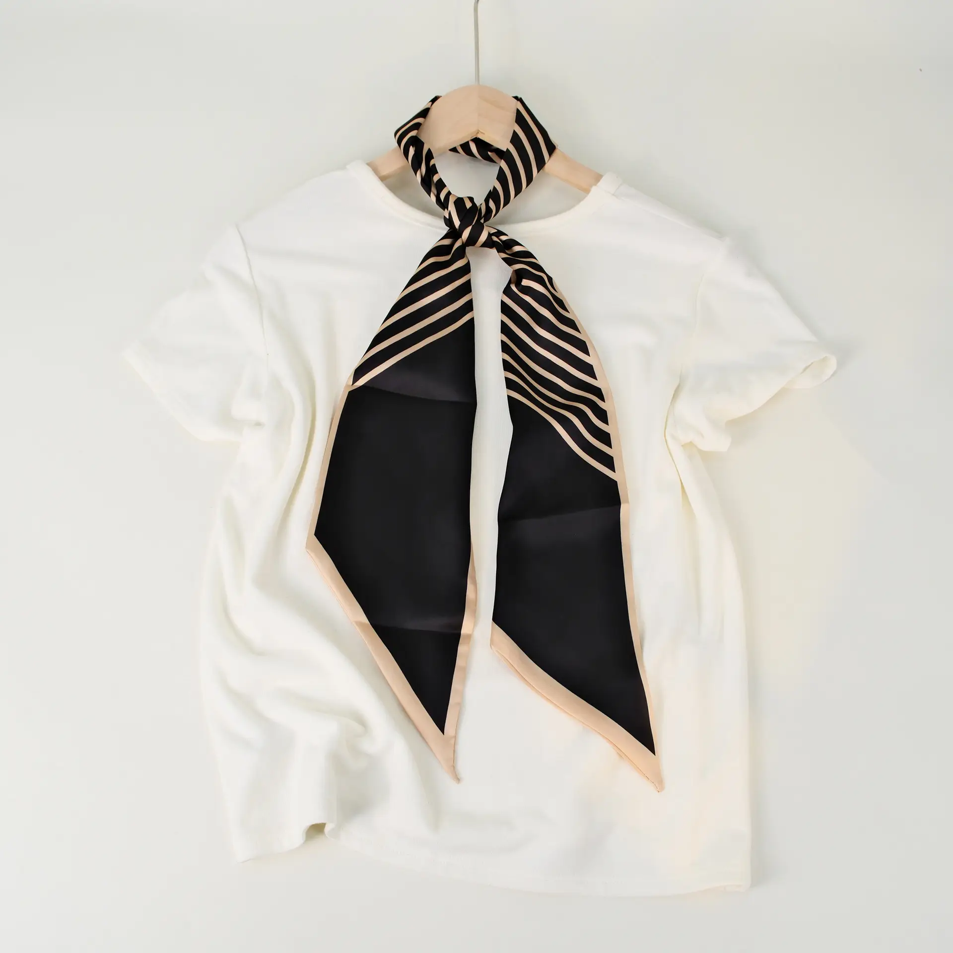 2025 Beveled Silk Scarf with Cashew Dot Design - Image 2