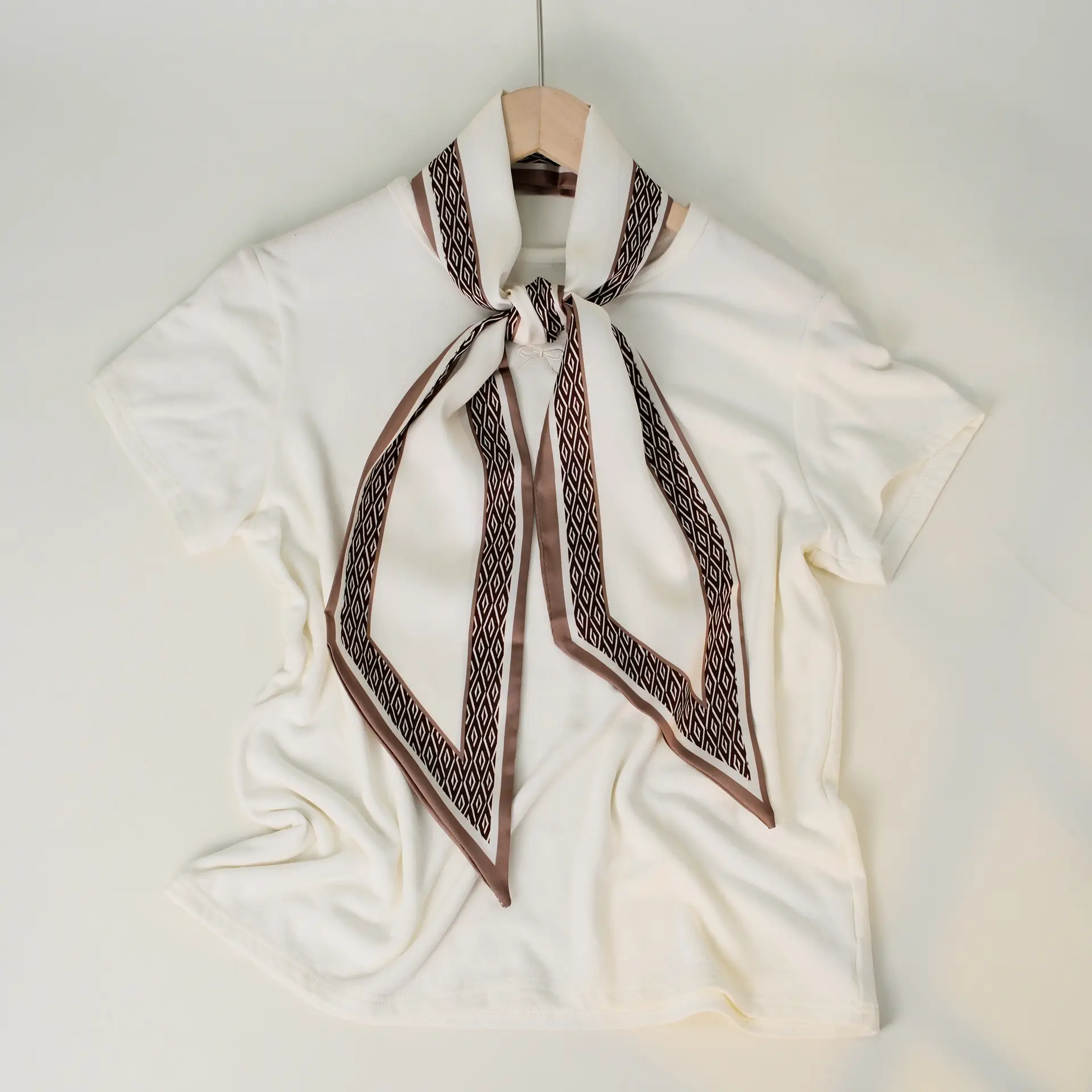 2025 Beveled Silk Scarf with Cashew Dot Design - Image 20
