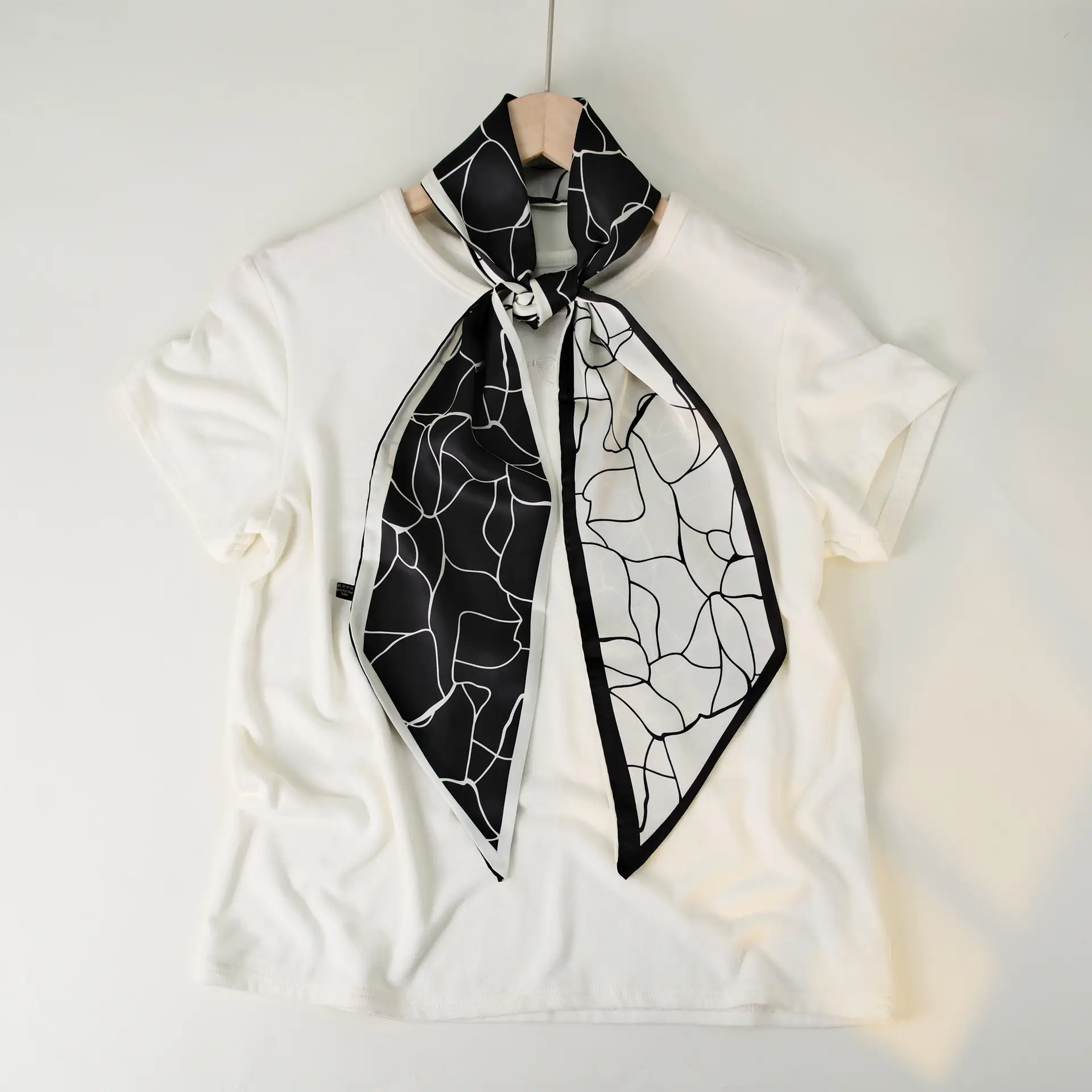 2025 Beveled Silk Scarf with Cashew Dot Design - Image 27