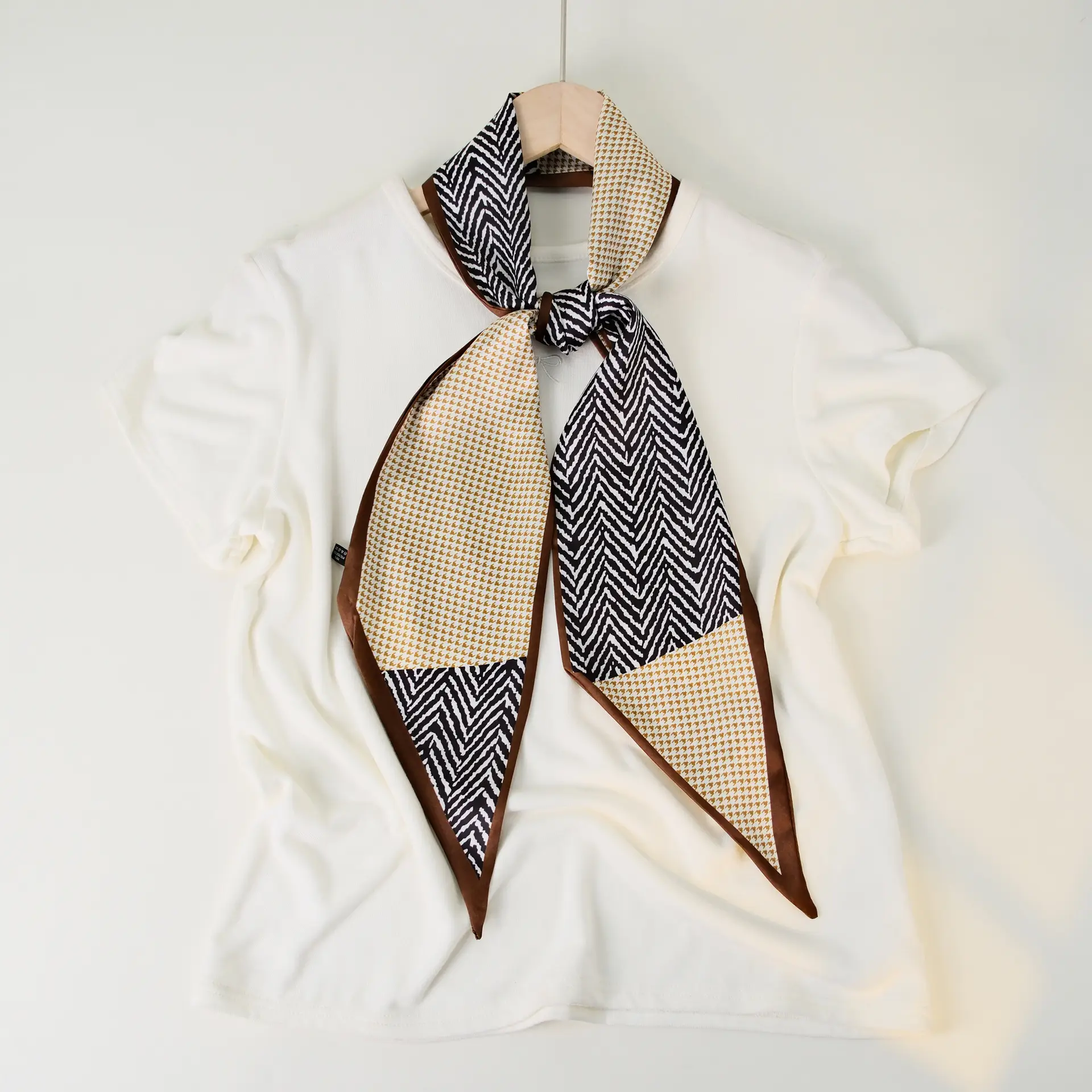 2025 Beveled Silk Scarf with Cashew Dot Design - Image 28