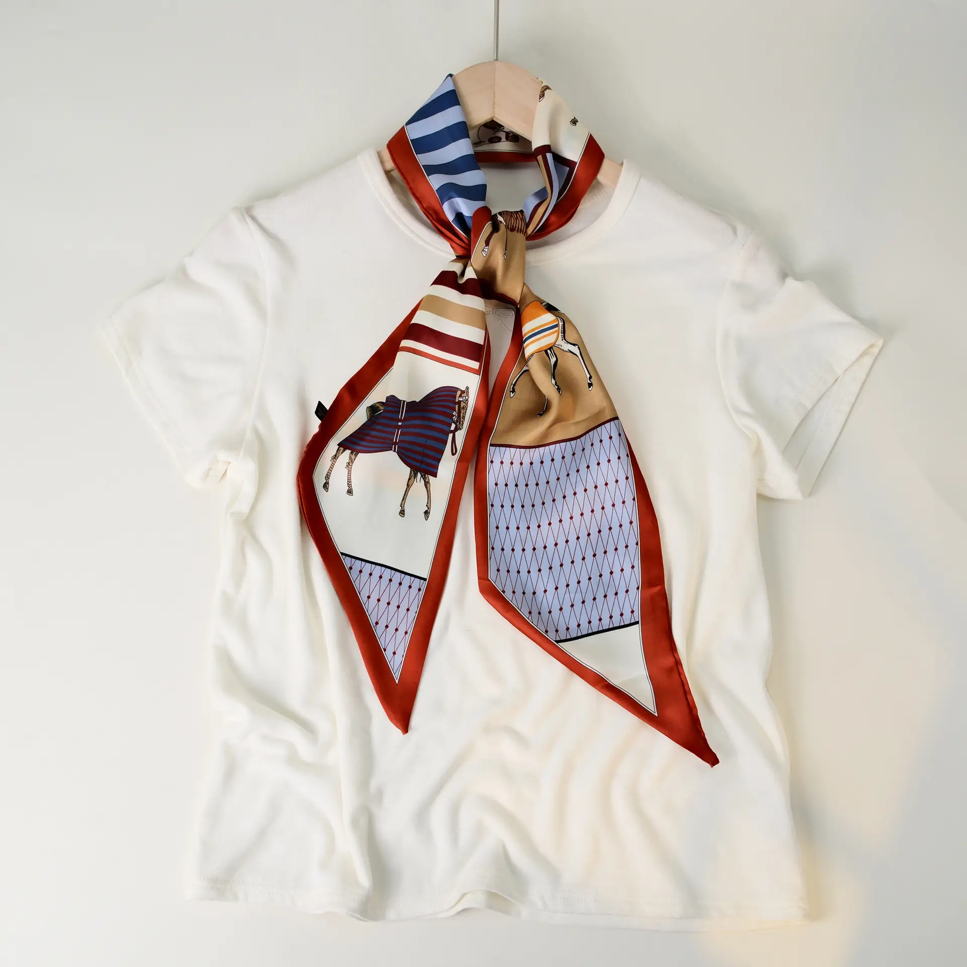 2025 Beveled Silk Scarf with Cashew Dot Design - Image 31