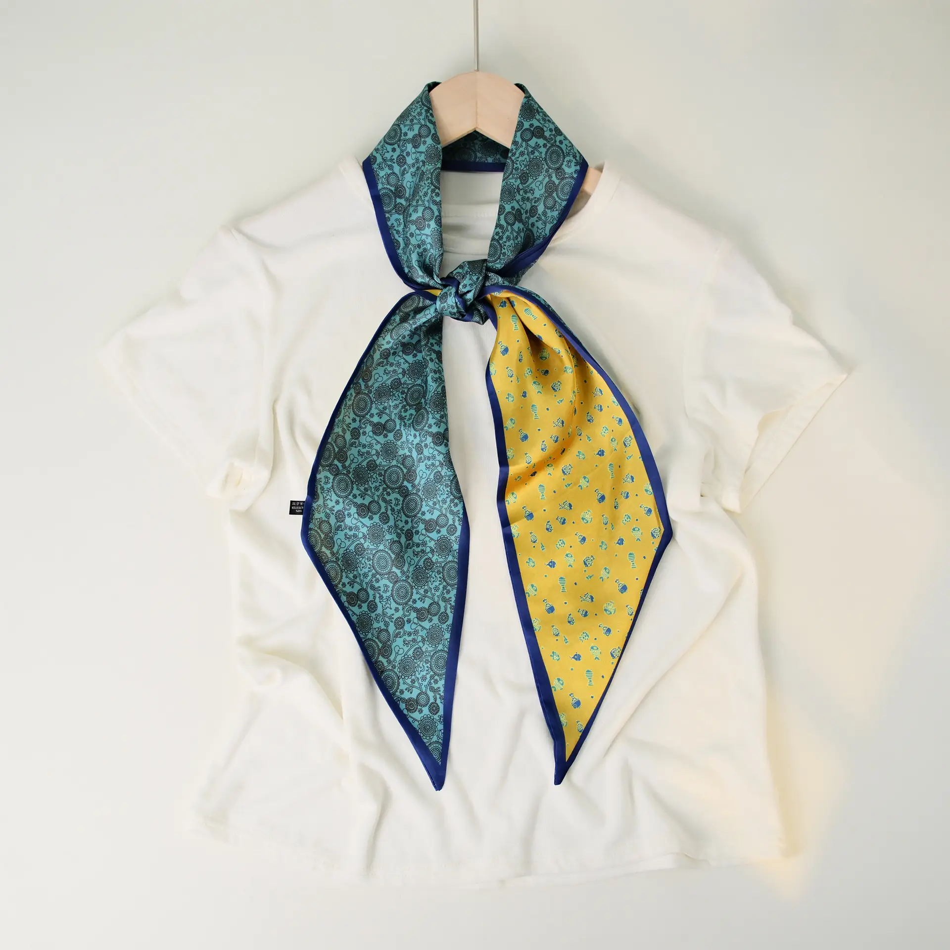 2025 Beveled Silk Scarf with Cashew Dot Design - Image 37