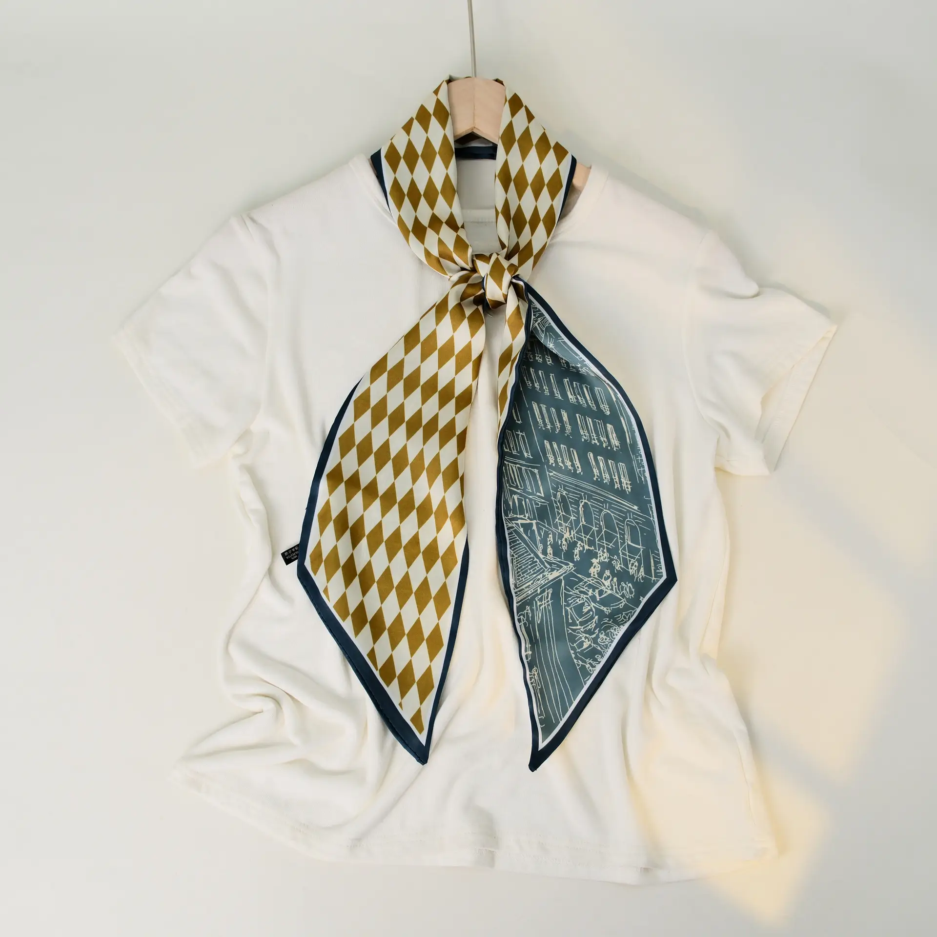 2025 Beveled Silk Scarf with Cashew Dot Design - Image 39