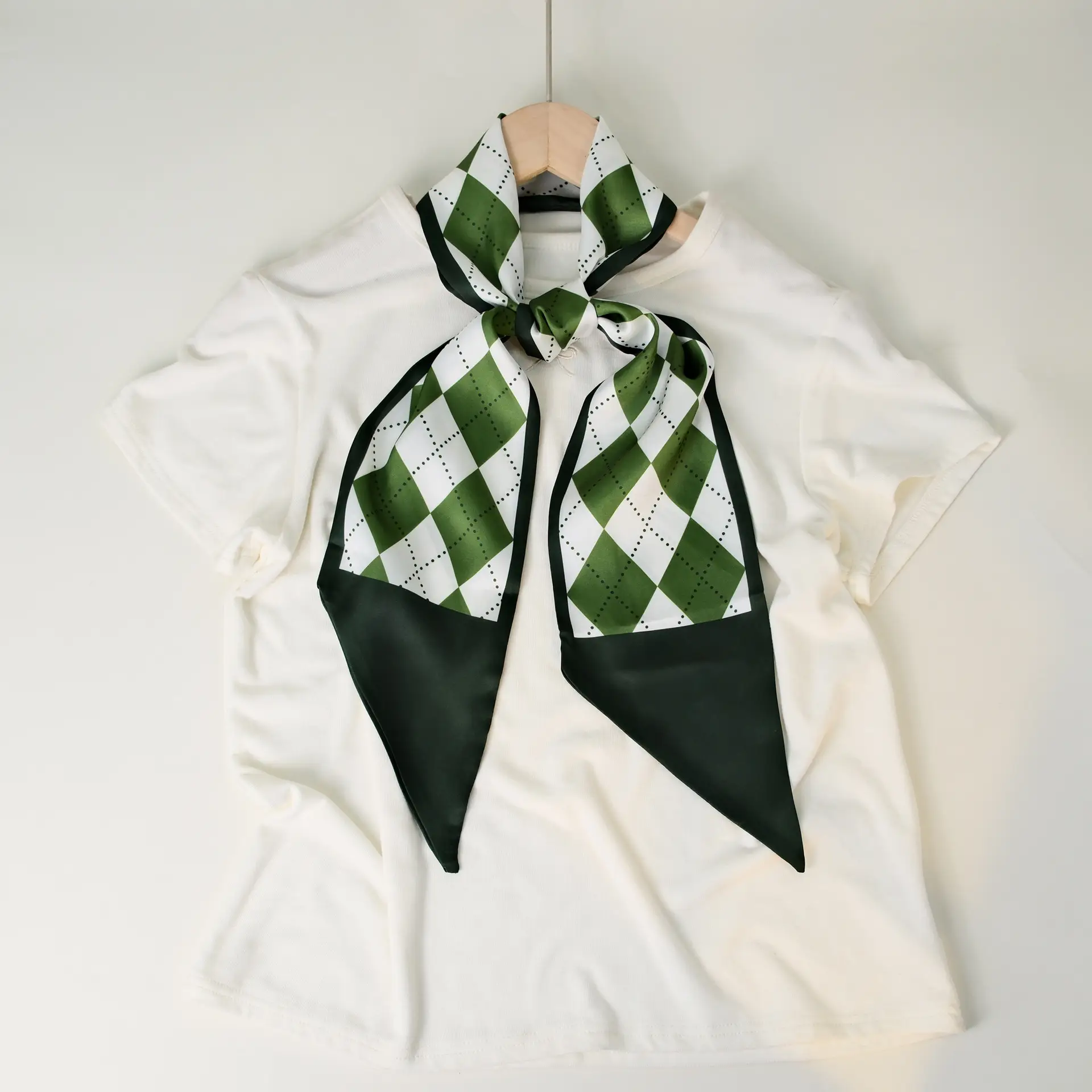 2025 Beveled Silk Scarf with Cashew Dot Design - Image 42