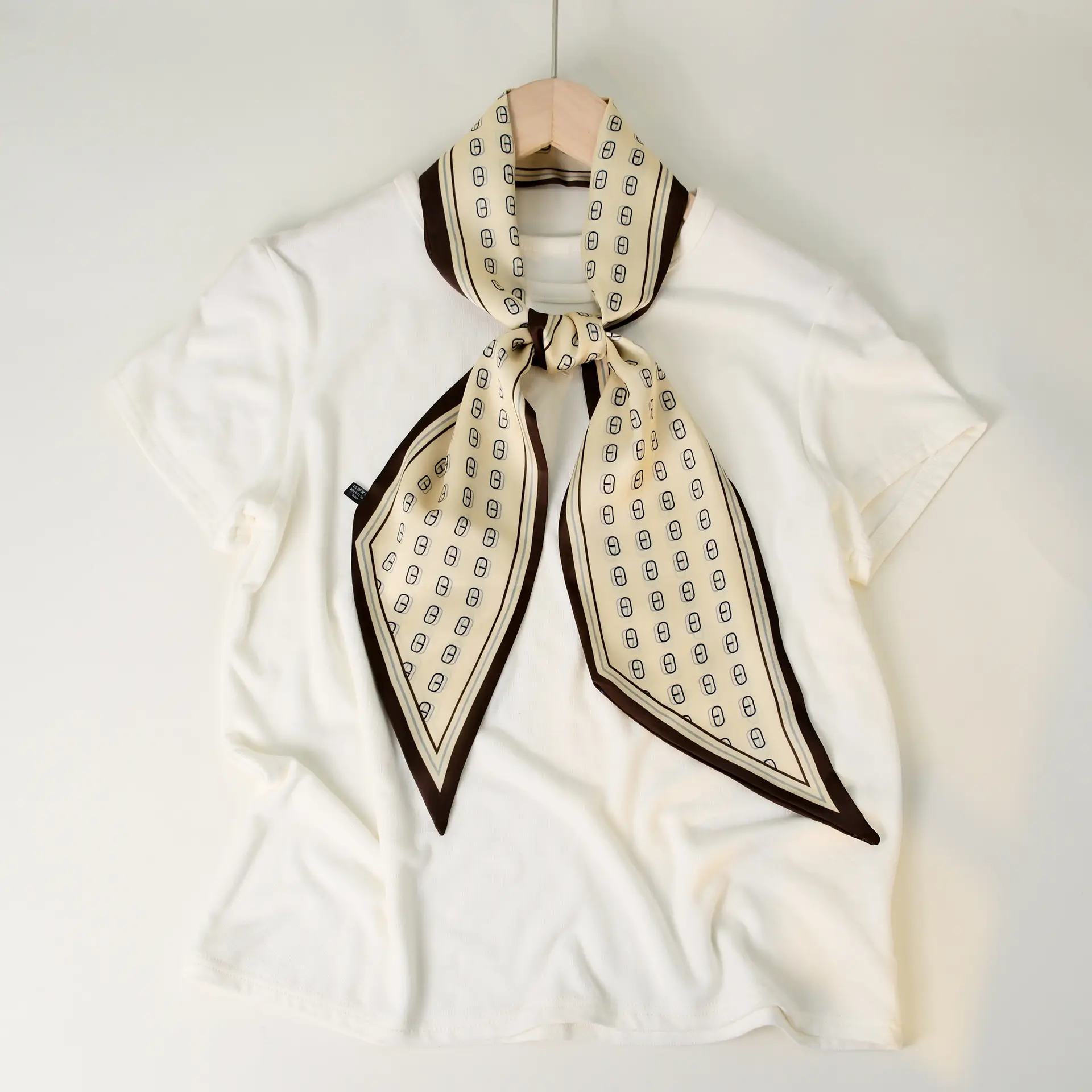 2025 Beveled Silk Scarf with Cashew Dot Design - Image 43