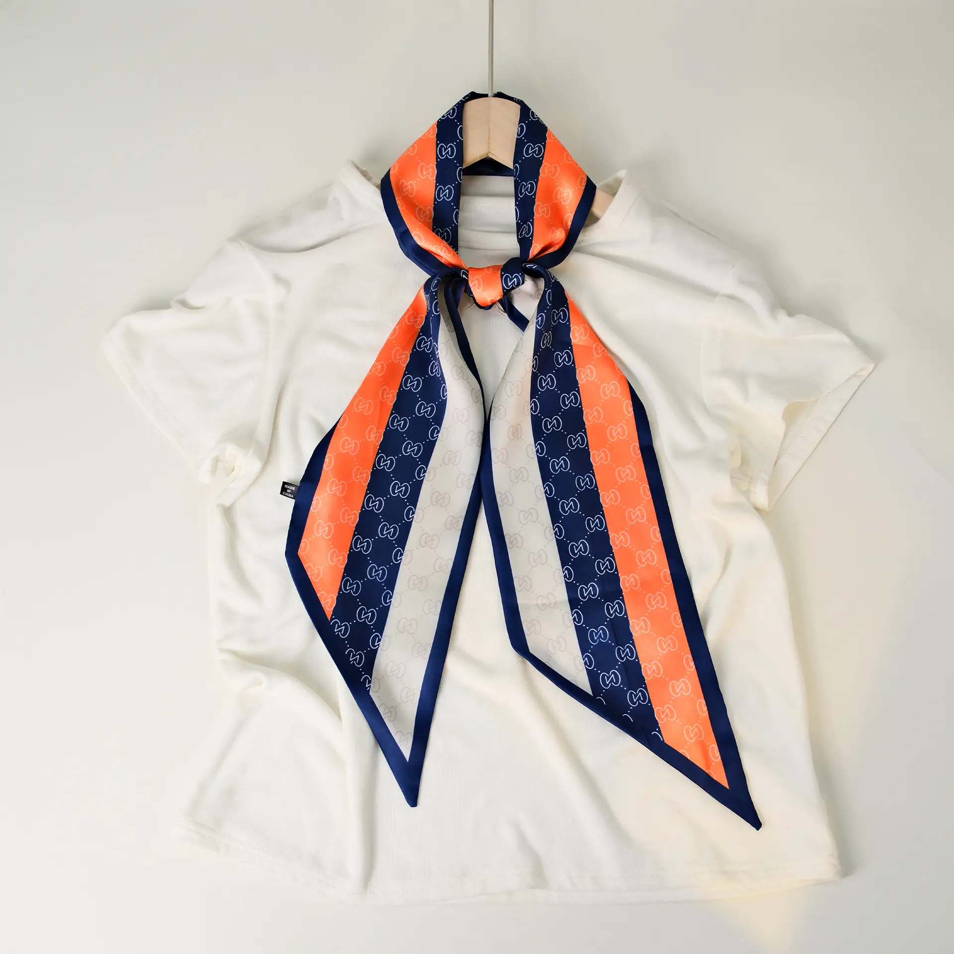2025 Beveled Silk Scarf with Cashew Dot Design - Image 46