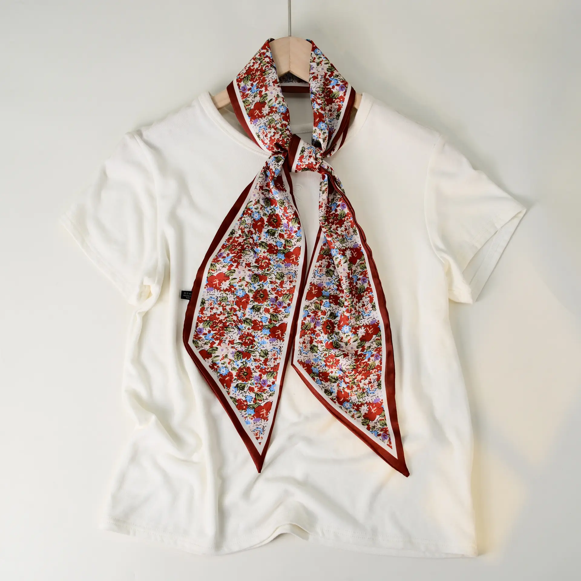 2025 Beveled Silk Scarf with Cashew Dot Design - Image 49